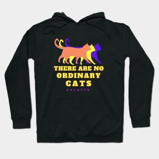 Cat art and Colette quote: There are no Ordinary Cats Hoodie